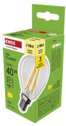 EMOS Bec LED cu filament mini glob / E14 / 3, 4 W (40 W) / 470 lm / Alb cald