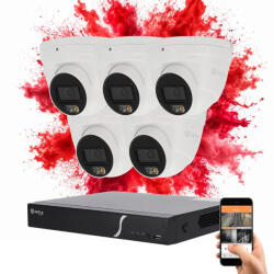 SAFIRE 5 dome biztonsági kamerás IP kamera rendszer 6MP színes éjszakai képpel (SAFIRE-IP-6MP-IPT020A-05)