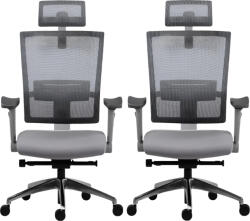 Mercury 2PACK Ergonomikus irodai szék WINDY, szürke, magas termetűeknek (2 db)
