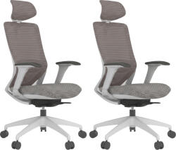 Mercury 2PACK Ergonomikus irodai szék SWIFT, szürke műanyag, világosszürke szövet (2 db)