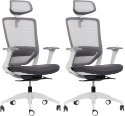 Mercury 2PACK SWIFT ergonómikus irodai szék, szürke műanyag, sötét szürke szövet (2 db)