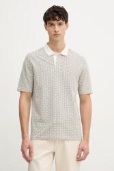 Giorgio Armani póló férfi pamut elasztánnal - bézs XL - answear - 18 990 Ft