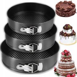 Forma Tortaforma Kerek Tepsi 3 Db-os Szett (BLACHA_01)