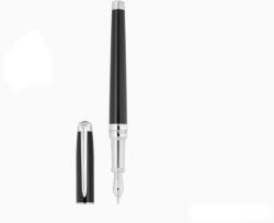 S.T. Dupont Line D Eternity Medium Black & Palladium fekete töltőtoll, 14 karátos arany tollheggyel (420220M)