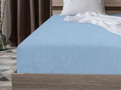  Cearsaf elastic din fleece MOLTON albastru deschis 90 x 200 cm