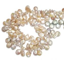  Margele Perle Cultura Roz Baroc 8-13x11-20 mm Lungime Sirag 38 cm