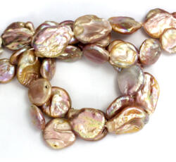  Perle de Cultura Baroc Bicolor Margele Bijuterii 19-28 x 16-21 mm - Lungime Sirag 39 cm - AAA