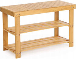  Bambusz cipőtartó LBS04N, 70 x 28 x 45 cm, teherbírás 130 kg-ig, natúr (28518006)
