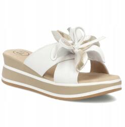 Filippo Női Flip-flop Papucs Filippo DK7636/26 Fehér Bőr Kényelmes Könnyű (DK7636/26.BIAŁY)