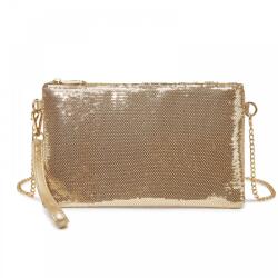 No Label Arany alkalmi táska lánccal „Donna (K2512-gold-HU)