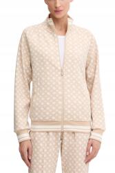 GUESS Bézs cipzáras női pulóver Aggie monogrammal, XL (V5YQ03KB212)