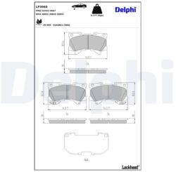 DELPHI Set placute frana DELPHI LP3960 (LP3960)