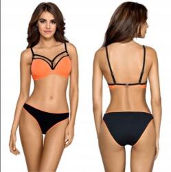 Lorin Fürdőruha Szett L2148 Push-up Fekete Csíkos 80B 42B XL