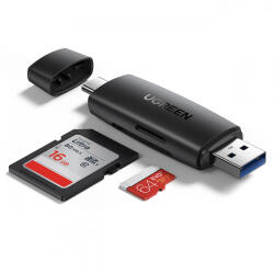 UGREEN Cititor Card USB / USB-C UGREEN CM304, SD - microSD, Negru - gsmboutique