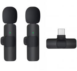  Lavaliera OEM K1, USB-C, Set 2 bucati, Neagra