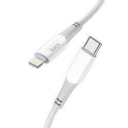 hoco. Cablu Date si Incarcare USB-C - Lightning HOCO X70, 20W, 1m, Alb - gsmboutique