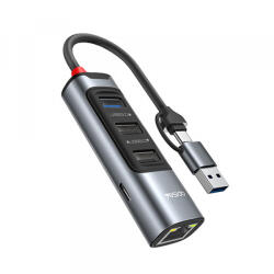 YESIDO Hub USB / USB-C Yesido HB21, 5in1, Gri - gsmboutique