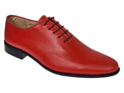 Ciucaleti LUX Pantofi barbati rosii eleganți din piele naturală cu șiret și talpi confortabile deosebite GKR51R, marimea 43