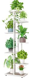 Mobikon Suport pentru flori din metal alb Bamir 43x22x126 cm (0000290806deco)