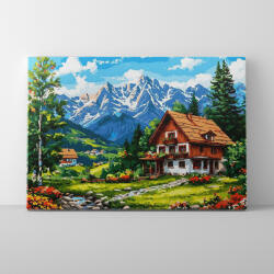Makana Hegyek ölelésében - Számfestő készlet, kerettel (40x50 cm)