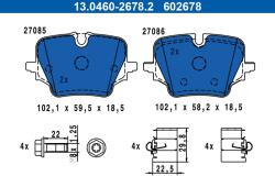 ATE Set placute frana ATE 13.0460-2678.2 (13.0460-2678.2)