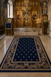 LOTOS Covor Bisericesc Lotos 15033-810, Marime 300 x 400 cm, Albastru, Inaltime Fir 8 mm, Antialergic, Polipropilena, Manastire, Biserica, Altar, Naos, Pronaos, Capela Covor