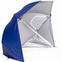 Brius Umbrela tip cort de plaja XXL, cu 2 pereti laterali, inaltime reglabila 125-200 cm, albastru (ML-SMI-U200)