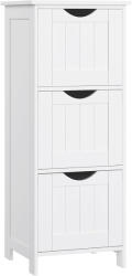 Brius Dulap de depozitare pentru baie, 3 sertare, 30x32x81 cm, alb (EZ-BBC50WT) Raft