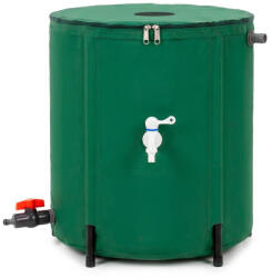 Brius Rezervor pliabil pentru colectarea apei de ploaie, 100 L, PVC 1000D, cu 2 robinete si sistem preaplin, verde (GA-0270)