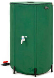 Brius Rezervor pliabil pentru colectarea apei de ploaie, 250 L, PVC 1000D, cu 2 robinete si sistem preaplin, verde (GA-0271)