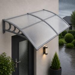 Brius Copertina dubla protectie usa si fereastra, policarbonat cu protectie UV, 200 x 100 cm, gri transparent (HA-7479)