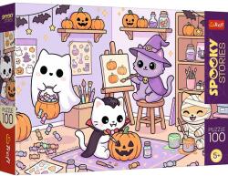 Trefl Puzzle Trefl 100 piese Spooky Stories - Micul atelier de magie (16607) Puzzle