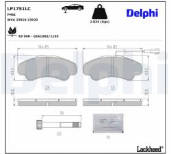 DELPHI Set placute frana DELPHI LP1751LC (LP1751LC)