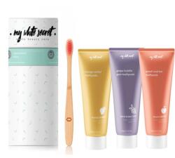 My White Secret Gift Pack Fruits Toothpaste + Toothbrush set pentru îngrijirea dentară