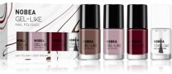 NOBEA Day-to-Day 4-Piece Gel-like Nail Polish set set de lacuri de unghii Deliciously deep dream