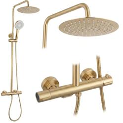 Rea Drop set de duș perete cu termostat cu duș de ploaie auriu REA-P9662 (REAP9662)