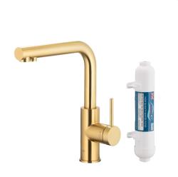 Armatura Duero Pure Basic baterie de bucatarie cu filtru pe picior aur/aur vechi 6623-912-39 (662391239)
