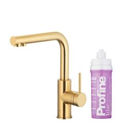 Armatura Duero Pure Basic baterie de bucatarie cu filtru pe picior aur/aur vechi 6623-915-39 (662391539)