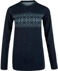 Endurance Tricou pentru femei Yalia Seamless Wool Print LS Baselayer Dark Blue L/XL