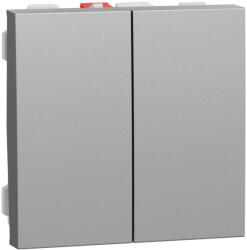 Schneider Electric Intrerupator dublu 2M Noua Unica aluminiu NU321130 (NU321130)