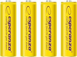 Esperanza Újratölthető Ni-Mh Aa 2000Mah Akkumulátorok, 4 Db, Sárga (EZA104Y)
