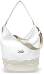 ZELLIA Női Válltáska 19095 Fehér-Beige (ZLK-19095-15412294)