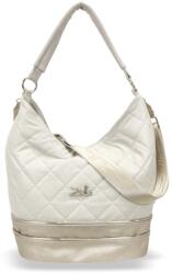 ZELLIA Női Válltáska 19095 Beige-Arany - Steppelt - Brw - (ZLK-19095-06144227)