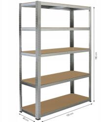 Fieldmann Fém raktári polc Fieldmann 180 x 120 x 40 cm, 175 kg teherbírás polconként (FDR 1820)