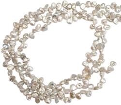  Margele Perle Cultura Albe Baroc 5-6x6-8 mm Lungime Sirag 39 cm