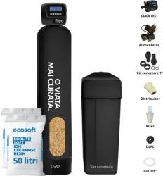 FILTRO Stație dedurizare automată, Clack WS1 PROSOFT, rășină Ecolite S, valvă volumetrică premium, tank simplex 12x52, debit 3.6 m3/oră, 50 litri de rășină i (CLACK-WS1-1252-ECOLITES)