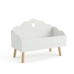 EDAXO Mdf Játéktároló Láda Felhő Motívummal Fehér Tároló 55X45X28 30KG-IG (E25003W)