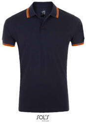 SOL'S Pasadena - férfi pólóing french navy/neon orange színben - penzumplusz - 4 519 Ft