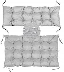  2 Kerti Párna 120x80x40 cm Pad Raklap Hinta Vízálló Szürke (PODOGRNAPAL120/40+120/80J-SZ)