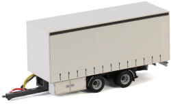 WSI MODELS Remorca cu prelata laterala si bara cu ax central - 2 Axe White scala 1/50 WSI Models1/43 (46289)